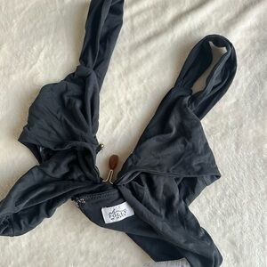 Oh Polly Charcoal Women's Bra Top